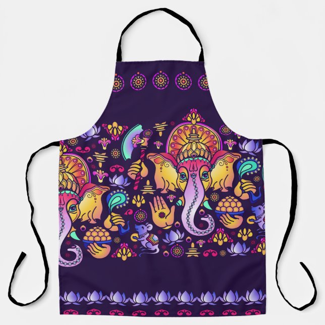Ganesh Hindu Gott: Feierlich nahtlos Schürze (Vorderseite)