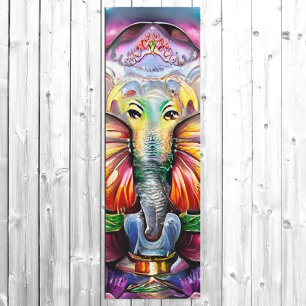 Ganesh Hindu India Elephant Bright Psychedelic Yogamatte