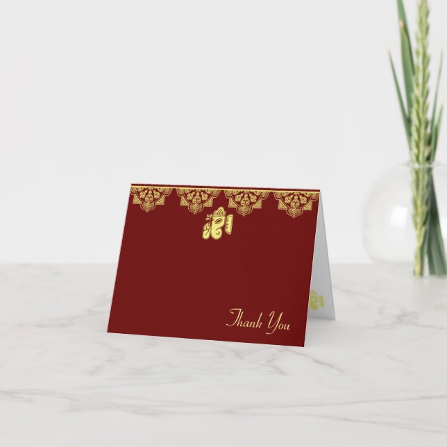 Ganesh Hochzeit Dankeskarten Dankeskarte (Vorderseite)