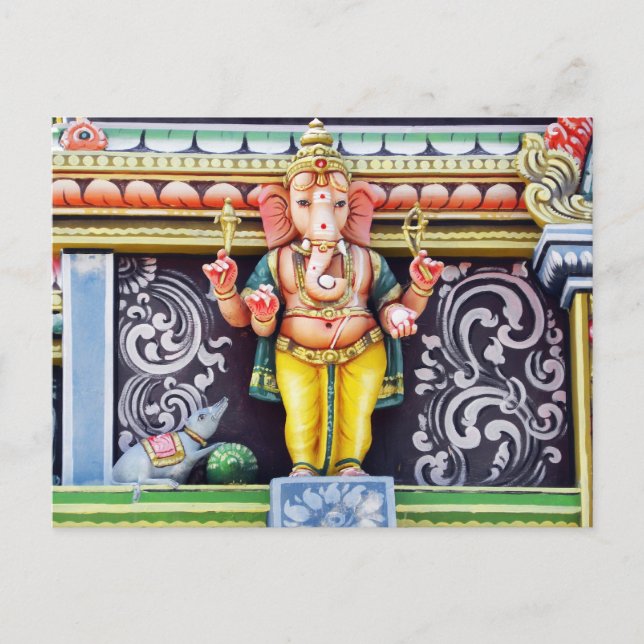 Ganesh Idol Skulptur Postkarte (Vorderseite)