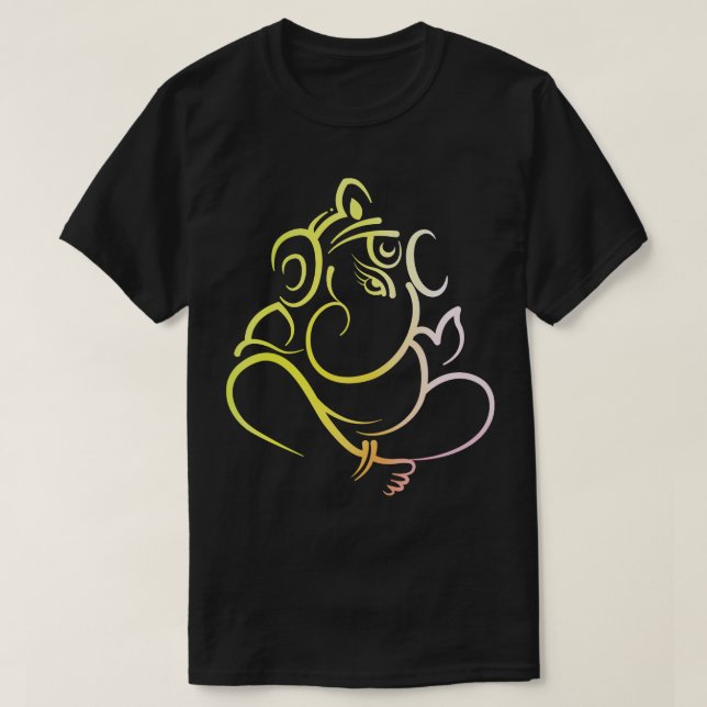 Ganesh Indian Elephant God T-Shirt (Design vorne)