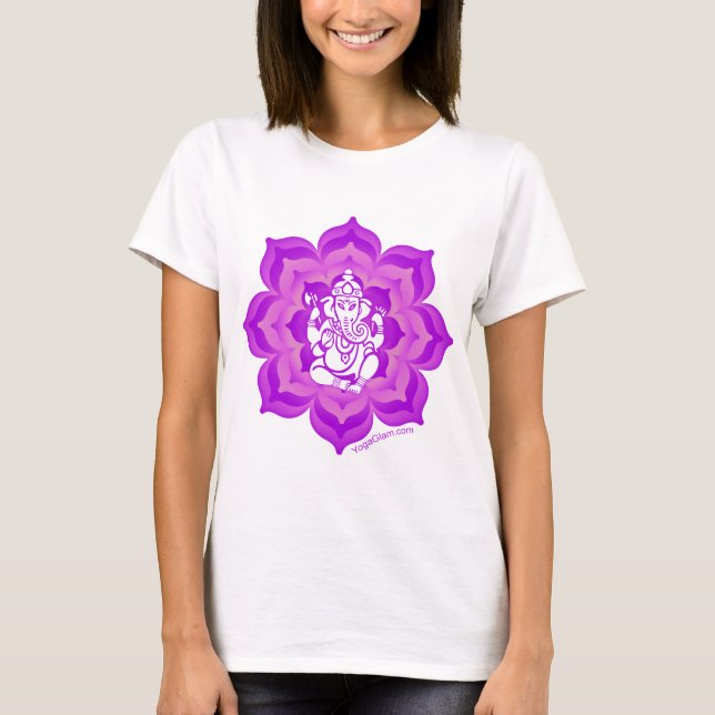 Ganesh lila Entwurf T-Shirt (Vorderseite)