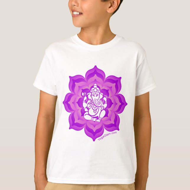 Ganesh lila Entwurf T-Shirt (Vorderseite)