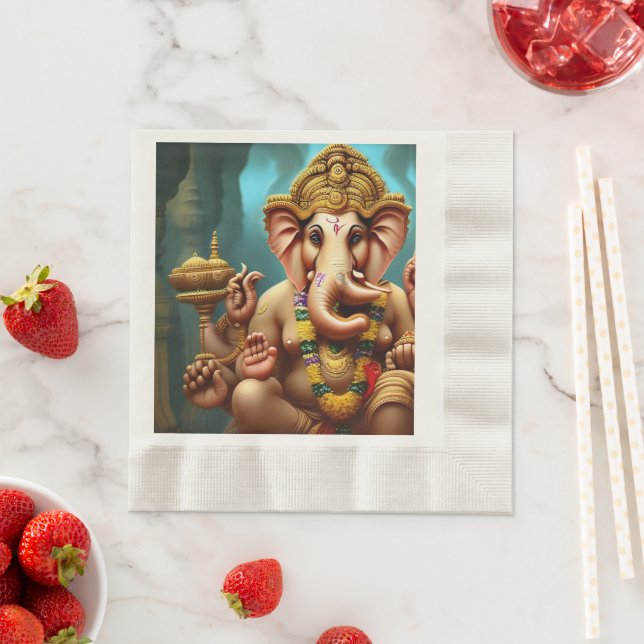 Ganesh nimmt eine Selfie Serviette (Beispiel)