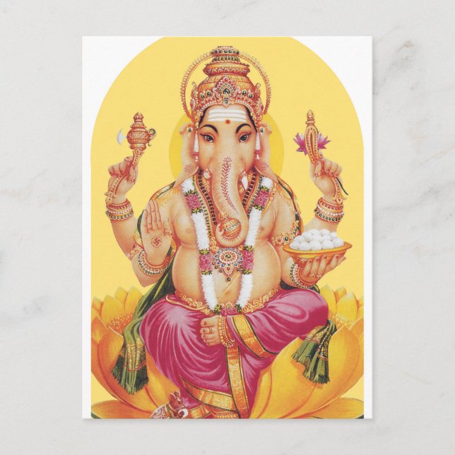 Ganesh Postkarte (Vorderseite)