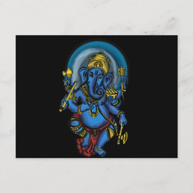 Ganesh Prosperity Postkarte (Vorderseite)