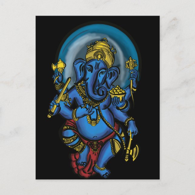 Ganesh Prosperity Postkarte (Vorderseite)