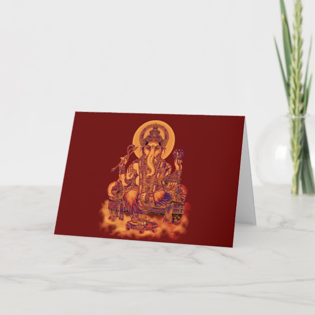 Ganesh - Remover of Obstacles Grußkarte Karte (Vorderseite)