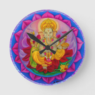 Ganesh Runde Wanduhr