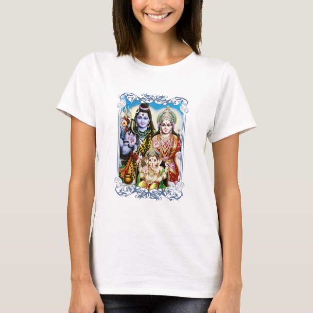 Ganesh, Shiva und Parvati, Lord Ganesha, Durga T-Shirt (Vorderseite)