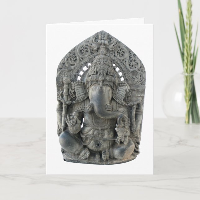 Ganesh Statue-Gruß-Karte Feiertagskarte (Vorderseite)