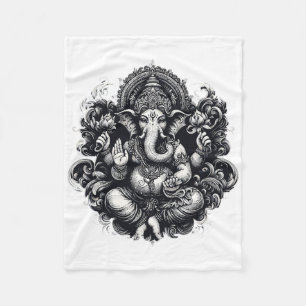 Ganesh-Symbol Yoga Hindu-Elefanten-Gott Ganesha Pu Fleecedecke