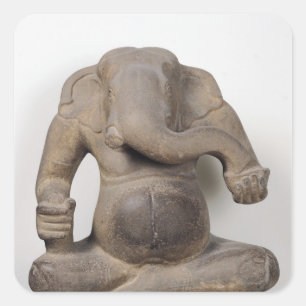 Ganesh, von Tuol Pheak Stämmen Quadratischer Aufkleber