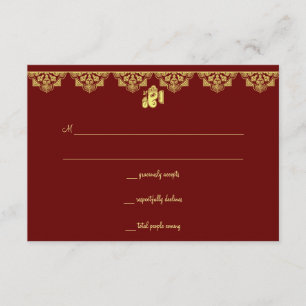 Ganesh Wedding RSVP Cards Karte