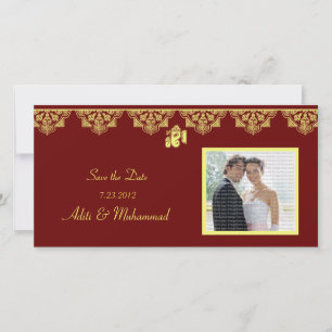 Ganesh Wedding Save the Date Foto Cards