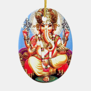 Ganesha (गणेश) indischer Elefant Keramikornament