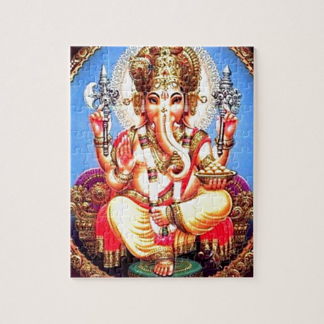 Ganesha (ग णे श) indischer Elefant Puzzle (Vertikal)