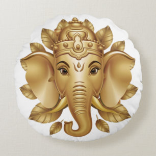 Ganesha 3 rundes kissen