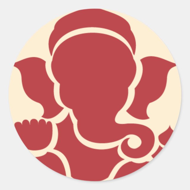 Ganesha-Aufkleber 2 Runder Aufkleber (Vorderseite)