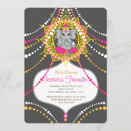 Ganesha Baby Dusche 5" x 7" Einladungskarte Einladung