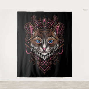 Ganesha Cat Wandteppich