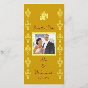 Ganesha, das Save the Date Foto-Karten Wedding ist