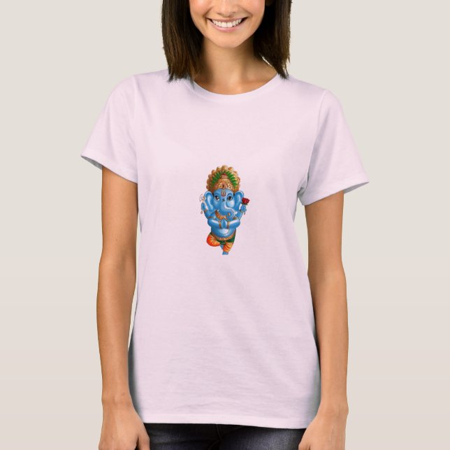 Ganesha, das Yoga tut T-Shirt (Vorderseite)