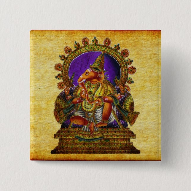 Ganesha Deva antique Button (Vorderseite)