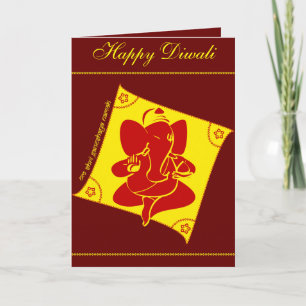 Ganesha Diwali Greetings Karte