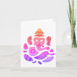 Ganesha Elepnat God Colorful Note Card Karte