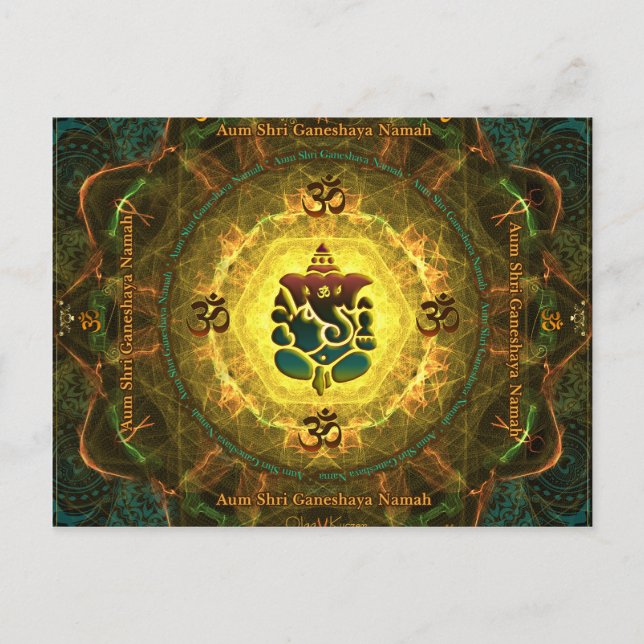 Ganesha - Erfolg, Sieg, Wohlstand, Wissen Postkarte (Vorderseite)