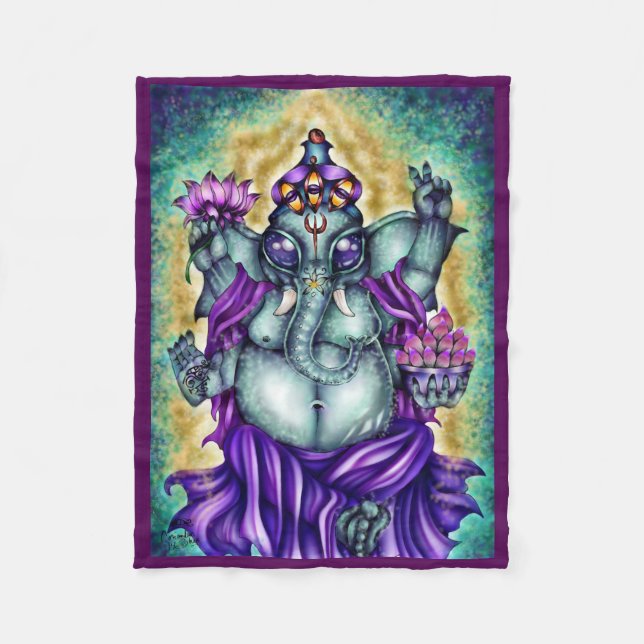 "Ganesha" Fleece-Decke Fleecedecke (Vorderseite)