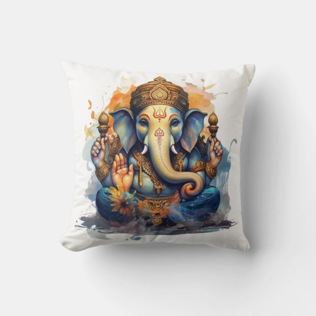 Ganesha, Ganesch, Ganapati-Abbau von Hindernissen  Kissen (Vorderseite)
