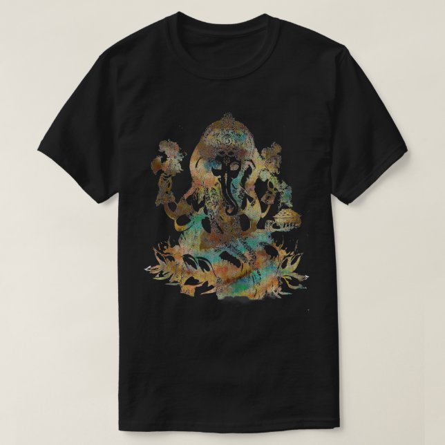 Ganesha, Ganesh, Hindu Deity, Hexe, Wiccan, Pagan T-Shirt (Design vorne)