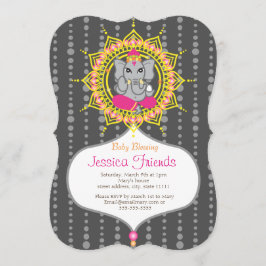 Ganesha Girl Dusche 5" x 7" Einladungskarte Einladung