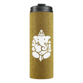 Ganesha Golden Glitzer Design Thermosbecher