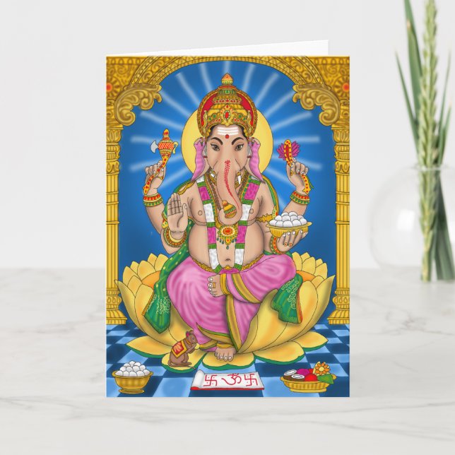 Ganesha Grußkarte Karte (Vorderseite)