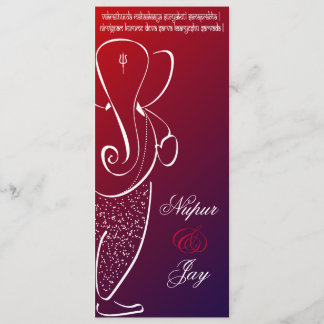 Ganesha Hochzeitseinladung :: Kirschrot Einladung