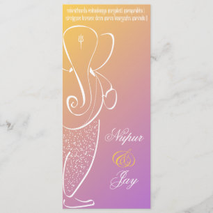 Ganesha Hochzeitseinladung :: Raspberry Einladung