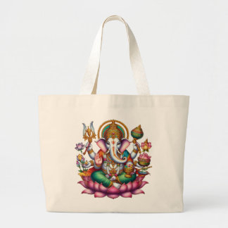 Ganesha Image Symbol für Wohlstand und Weisheit Jumbo Stoffbeutel