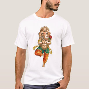 Ganesha in einer Vrksasana (Baum) Yoga-Pose T-Shirt