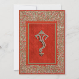 Ganesha Indian Traditionelle Hochzeitskarte Einladung