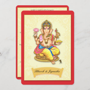 Ganesha Indian Wedding Einladung