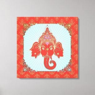 GANESHA Indischer Gott - Wrapped Canvas Leinwanddruck