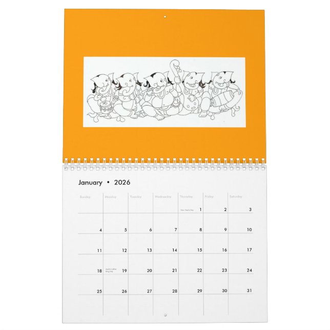 Ganesha Kalender (Jan 2026)