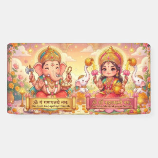 Ganesha & Lakshmi Segenswunsch für Wohlstand Banner