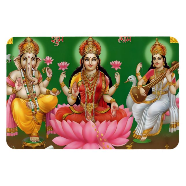 Ganesha, Lakshmi und Saraswati Magnet (Horizontal)