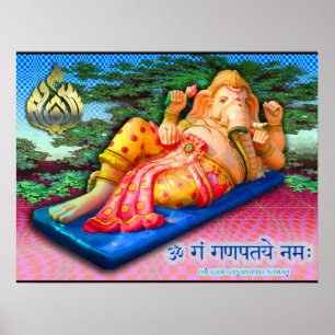 Ganesha mit Cobra Poster
