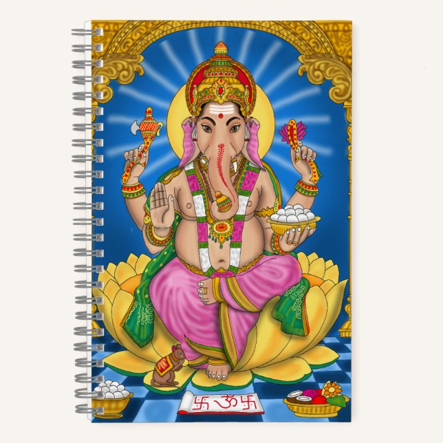 Ganesha-Notebook Notizbuch (Vorderseite)