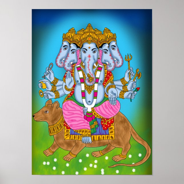 Ganesha Poster Wall Art (Vorne)
